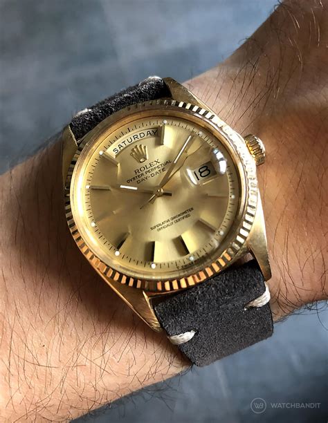 rolex day date 1803 suede strap|rolex day date 1803 strap.